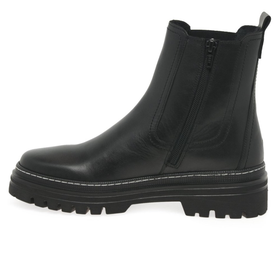 Gabour | Bottines Chelsea Exclusives Gazania Pour Femme Coutures Noires/blanches